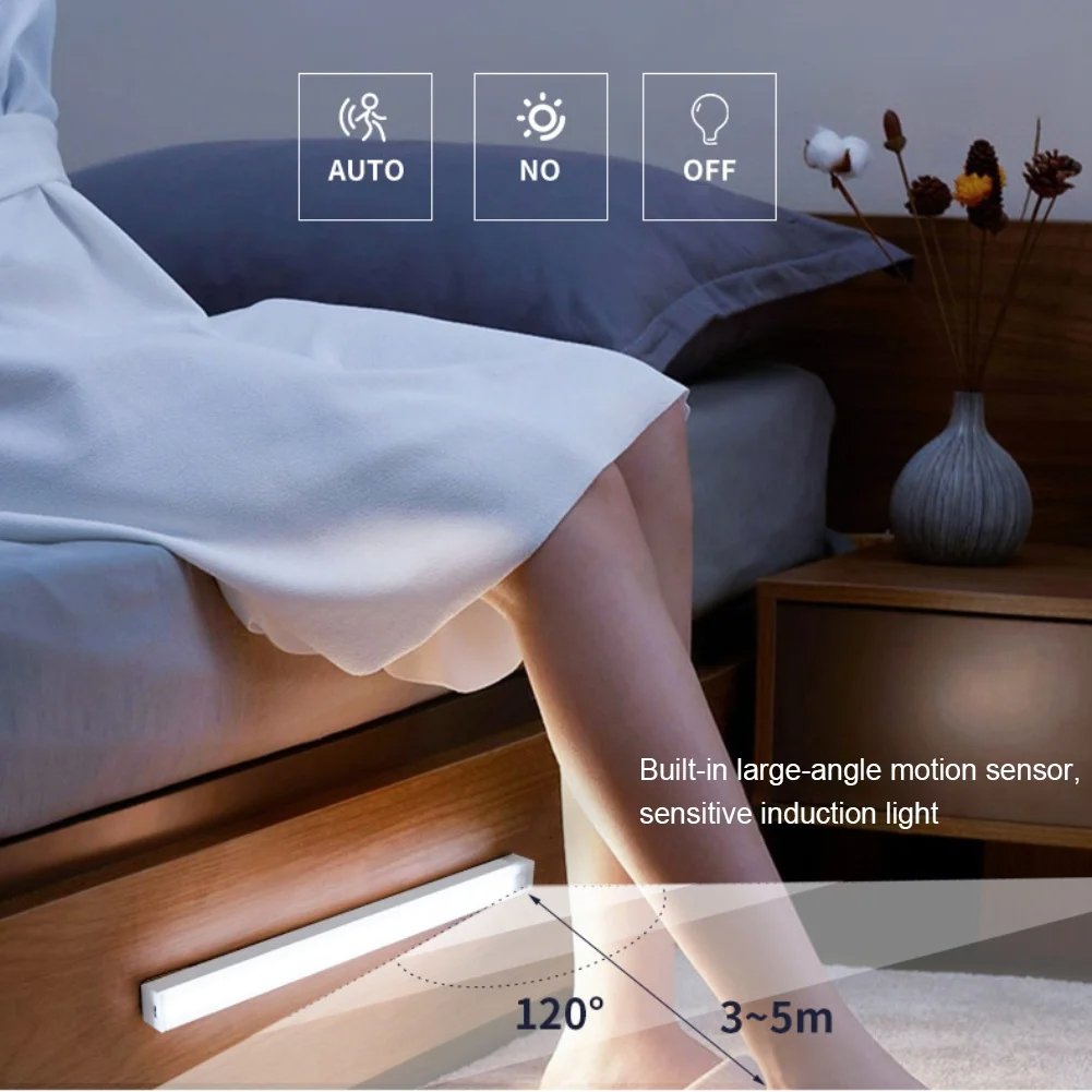 ๐ก No-Drill Smart Motion Sensor LED Light Bar โ ๐งฒ Magnetic, ๐ USB-C Rechargeable