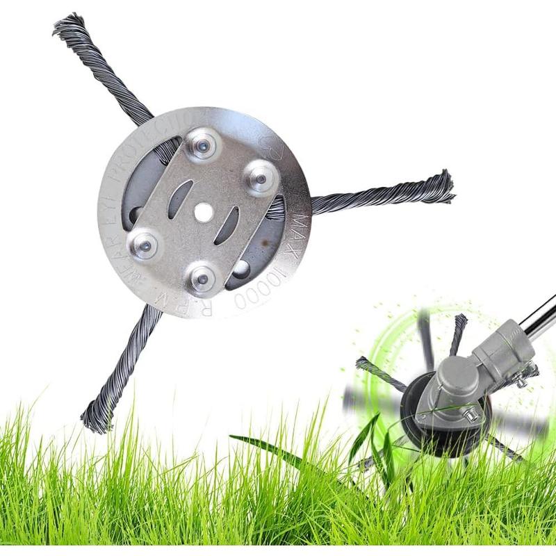 πΏ 6-inch Steel Wire Brush Cutter Trimmer Head - 49% OFF! π₯ Durable & Efficient Weed Removal Tool for Lawn Care