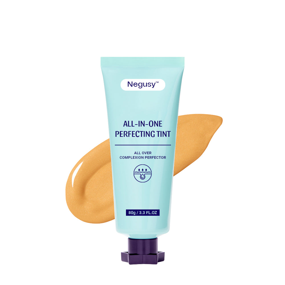 Negusy™ All-in-One Perfecting Tint | Foundation + Concealer + Self-Tanner in One — Your All-Over Complexion in a Single Bottle!
