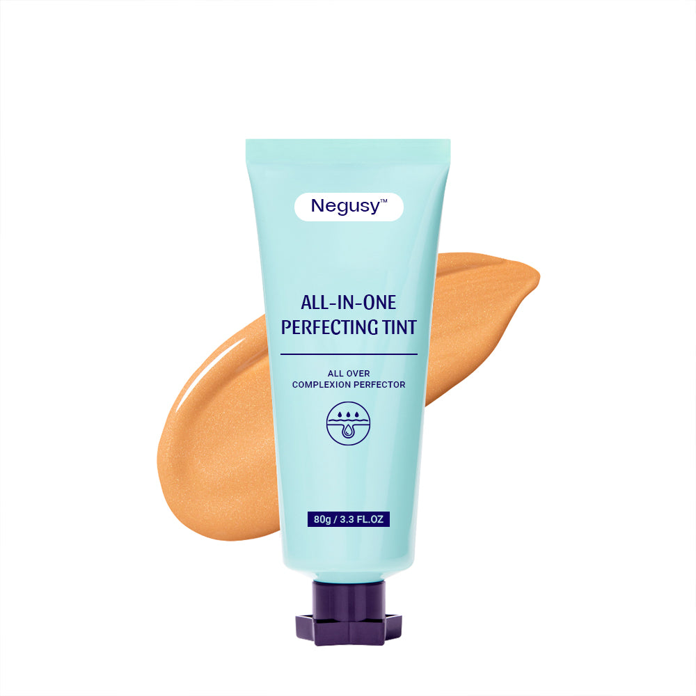 Negusy™ All-in-One Perfecting Tint | Foundation + Concealer + Self-Tanner in One — Your All-Over Complexion in a Single Bottle!
