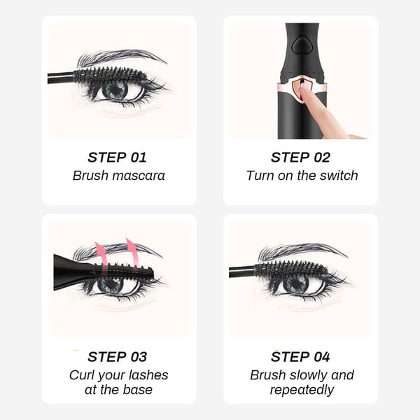 ✨ Electric Eyelash Curler - 8-Second Heat, 3 Temp Settings, Long-Lasting Curls 👁️