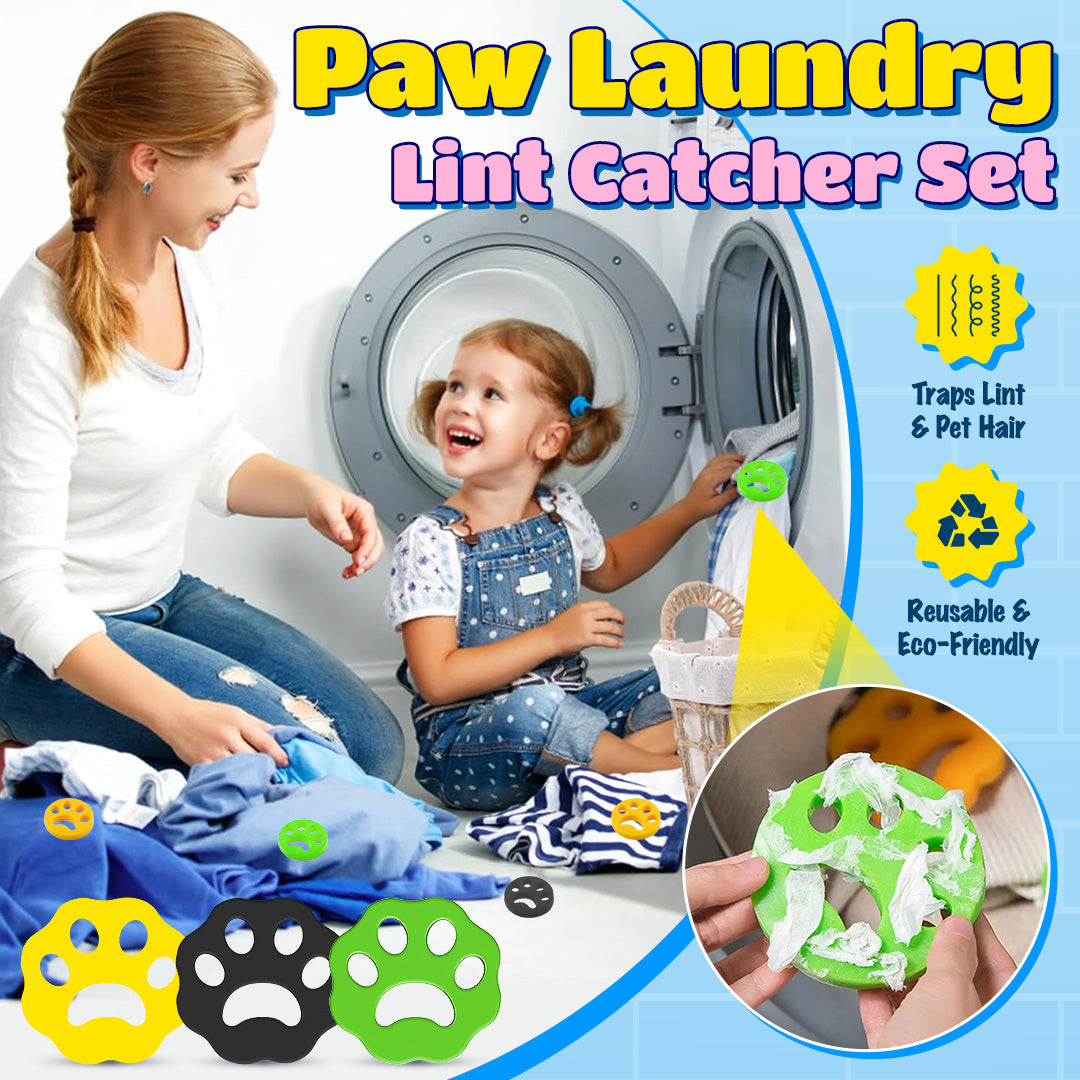 š¾ Paw Laundry Lint Set(3 Colors) ā Keep Your Clothes Fresh & Drains Clear!