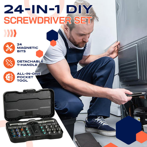 ๐ฅ 24-in-1 Magnetic Ratchet Screwdriver Set โ Compact, Portable & Versatile