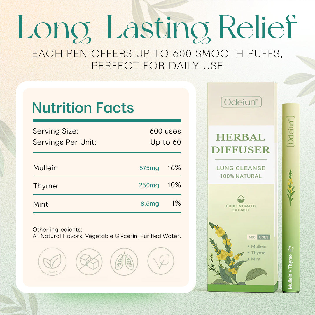 Odeiun™ Herbal Diffuser – 600 Uses
