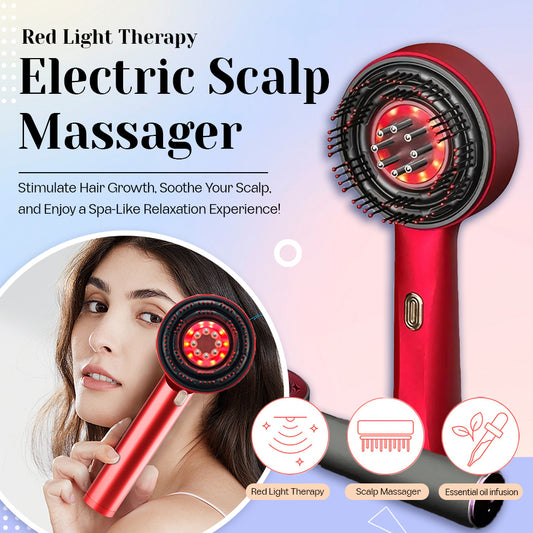 Red Light Therapy Electric Scalp Massager:Stimulate Hair Growth, Soothe Your Scalp, and Enjoy a Spa-Like Relaxation Experience!