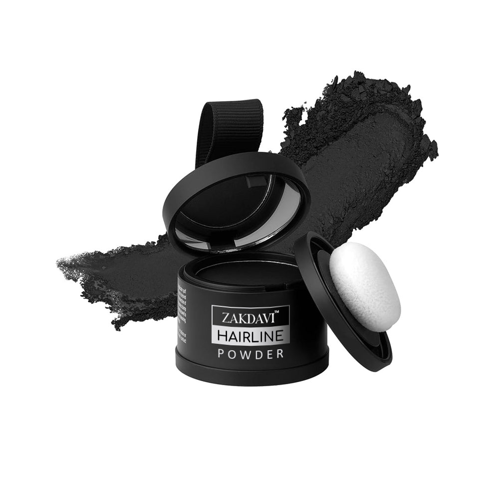 Zakdavi™ Instant Hairline & Root Concealer Powder — Natural, Waterproof Coverage for Fuller, Flawless Hair
