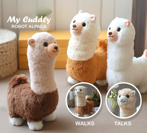 🦙Lifelike Robot Alpaca: Walks, Wags, and Wiggles for Ultimate Cuddly Companionship!