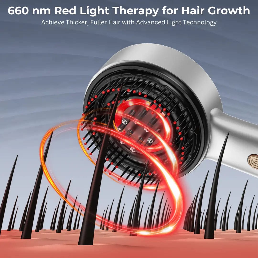 Red Light Therapy Electric Scalp Massager:Stimulate Hair Growth, Soothe Your Scalp, and Enjoy a Spa-Like Relaxation Experience!