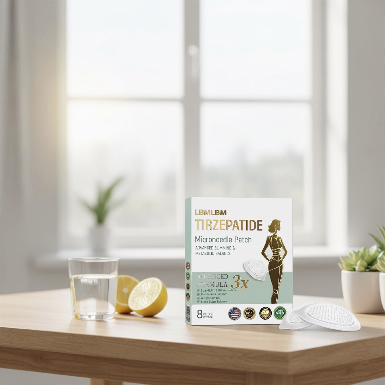 LBMLBM™ NIDDK-Tirzepatide Slimming NANO MICRONEEDLE PATCH (Zero Pain, 24/7 Release | Lose 20lbs FAST | 90% Sugar Drop | )