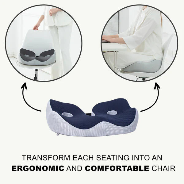Zakdavi™ Orthopedic Ventilated Memory Foam Seat Cushion – Relieve Pressure & Sit in Comfort All Day