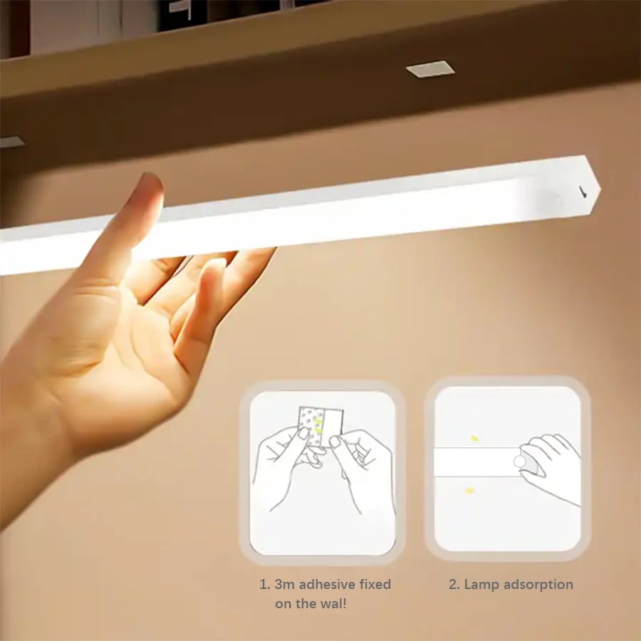 ๐ก No-Drill Smart Motion Sensor LED Light Bar โ ๐งฒ Magnetic, ๐ USB-C Rechargeable