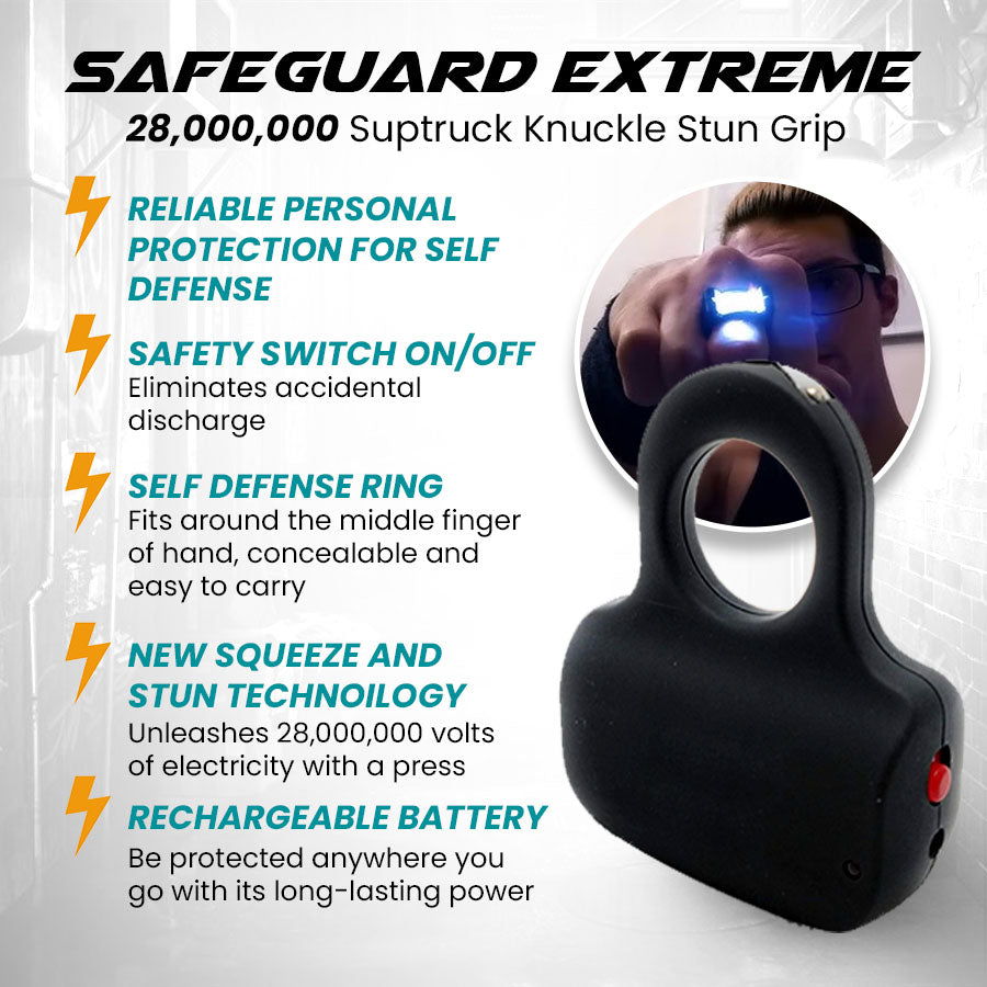 ⚡SafeGuard Extreme 28,000,000 Suptruck Knuckle Stun Grip