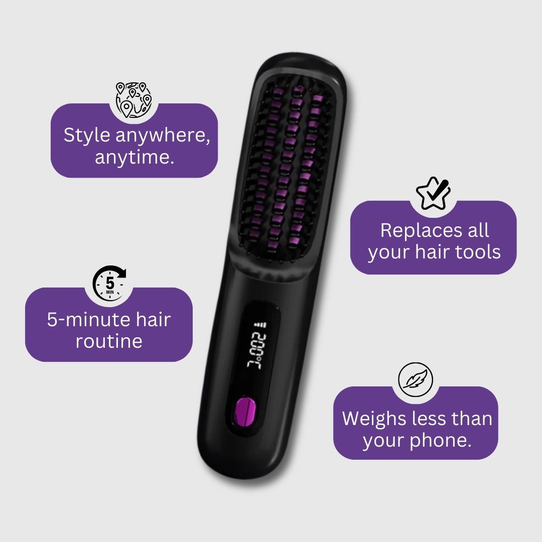 Negusy™ Portable Straightener Brush PRO