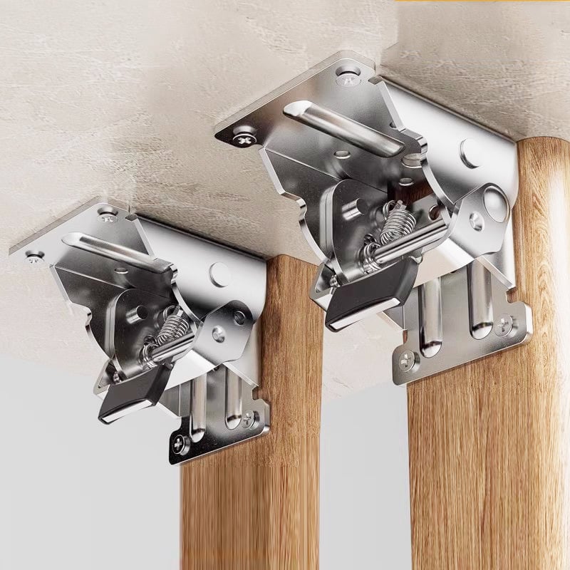 Heavy-Duty Foldable Support Brackets – 500 lbs Load, Auto-Locking Design for Tables, Beds & More