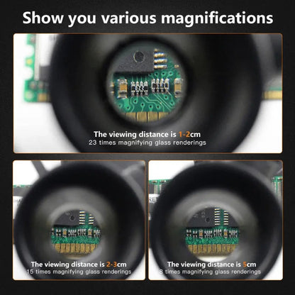 LED Glasses Magnifier 8x 15x 23x