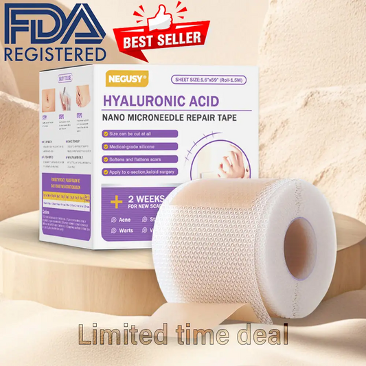 ✅Official Store |Negusy™ Hyaluronic Acid Nano Microneedle Repair Tape💷✴️(Treatment of old and new scars, reduction of surgical scars, stretch marks, keloids, acne, burns, warts, dermatomes and varicose veins)
