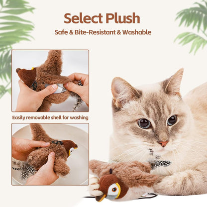 🔥Last Day 40% OFF - 🐾Interactive Chirping Bird Pet Toy