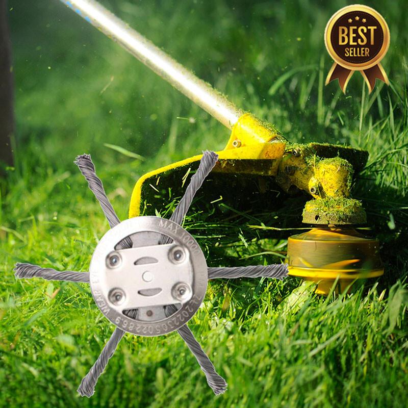 🌿 6-inch Steel Wire Brush Cutter Trimmer Head - 49% OFF! 💥 Durable & Efficient Weed Removal Tool for Lawn Care