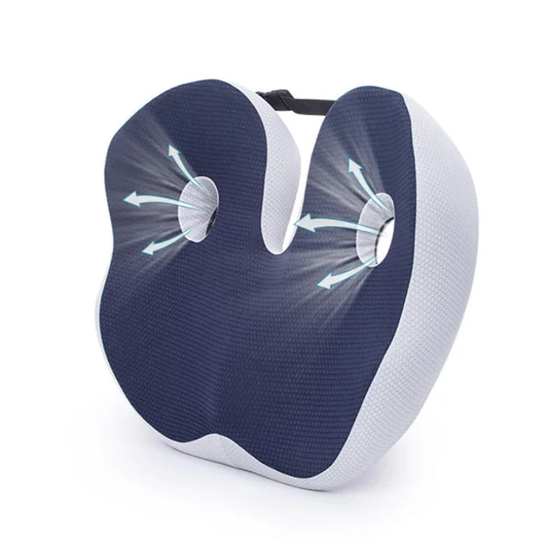 Zakdavi™ Orthopedic Ventilated Memory Foam Seat Cushion – Relieve Pressure & Sit in Comfort All Day