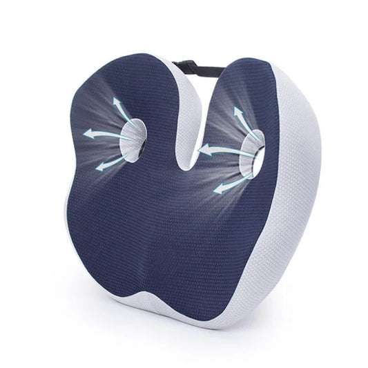 Zakdavi™ Orthopedic Ventilated Memory Foam Seat Cushion – Relieve Pressure & Sit in Comfort All Day