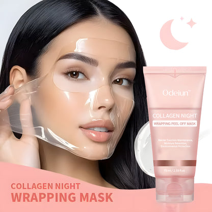 Odeiun™ Collagen Night Wrapping Peel Off Mask – Wake Up to Radiant, Youthful Skin