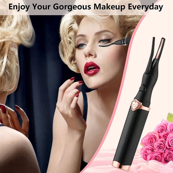 ✨ Electric Eyelash Curler - 8-Second Heat, 3 Temp Settings, Long-Lasting Curls  👁️