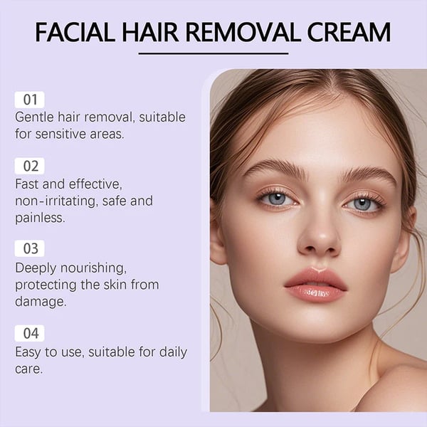 Negusy™ Facial Hair Removal Cream – Painless Beauty at Home