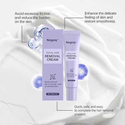 Negusy™ Facial Hair Removal Cream – Painless Beauty at Home