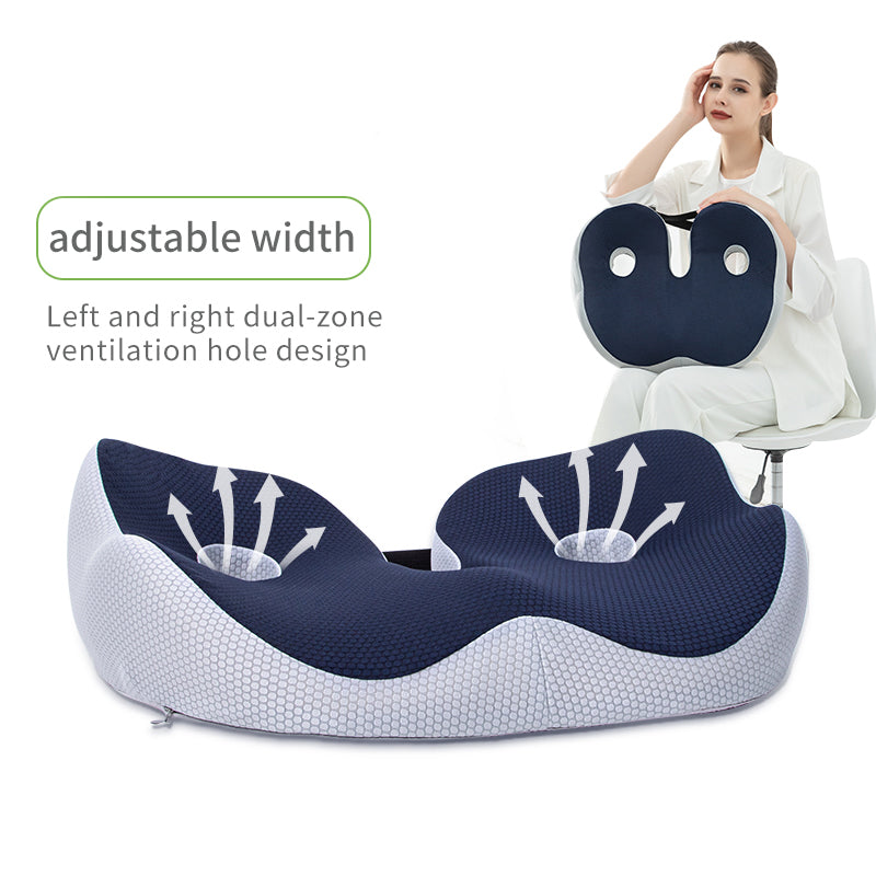 Zakdavi™ Orthopedic Ventilated Memory Foam Seat Cushion – Relieve Pressure & Sit in Comfort All Day