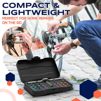 🔥 24-in-1 Magnetic Ratchet Screwdriver Set – Compact, Portable & Versatile