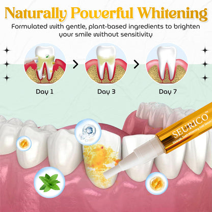 Seurico™ RadiantWhite Whitening Pen — Dual-Peroxide + Xylitol Formula-Brighter Smiles in Days — Anytime, Anywhere