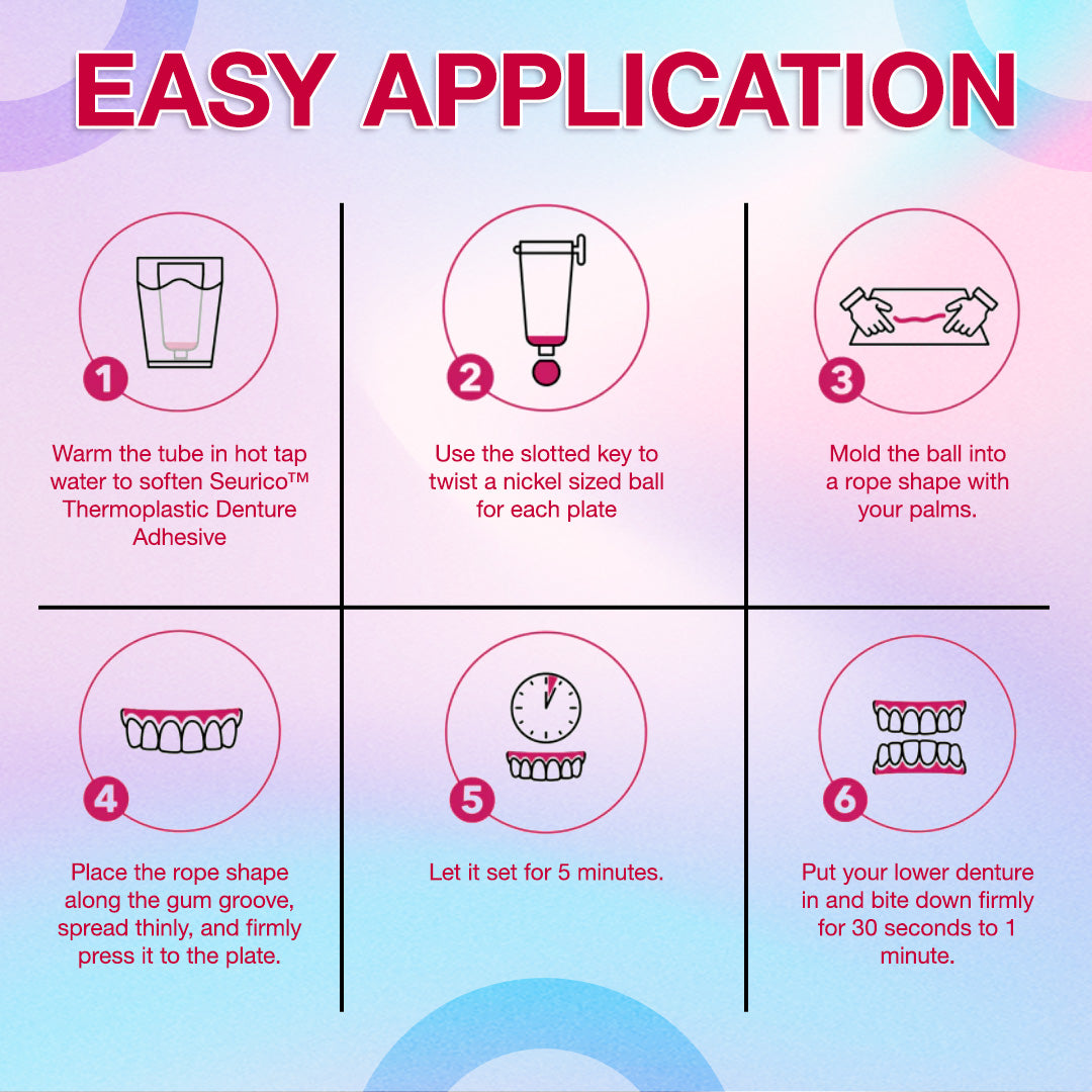 ⏰[Official Brand Store 24-Hours Promotion Buy 1 Get 2 Free] Seurico™ Thermoplastic Denture Adhesive