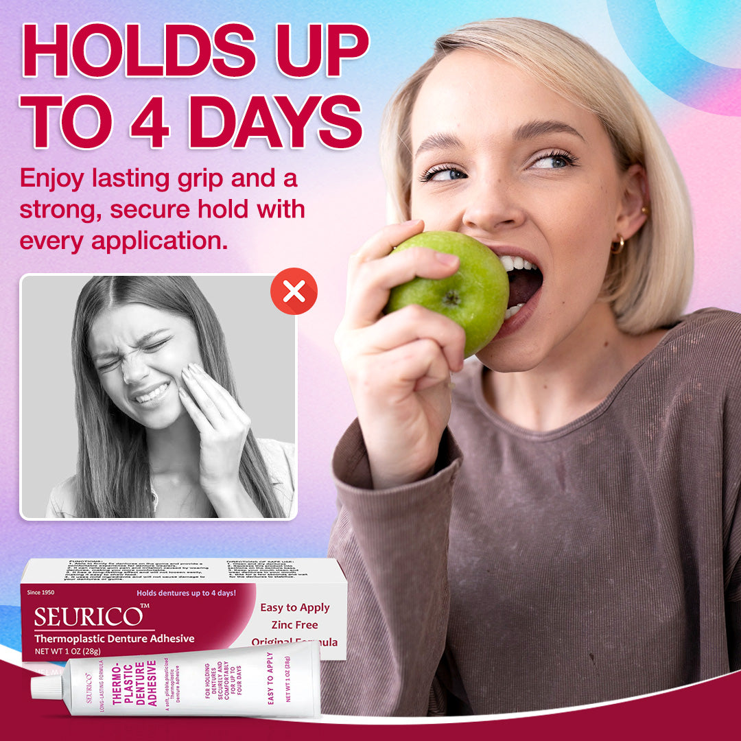 ⏰[Official Brand Store 24-Hours Promotion Buy 1 Get 2 Free] Seurico™ Thermoplastic Denture Adhesive