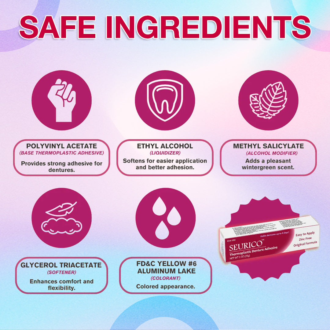 ⏰[Official Brand Store 24-Hours Promotion Buy 1 Get 2 Free] Seurico™ Thermoplastic Denture Adhesive