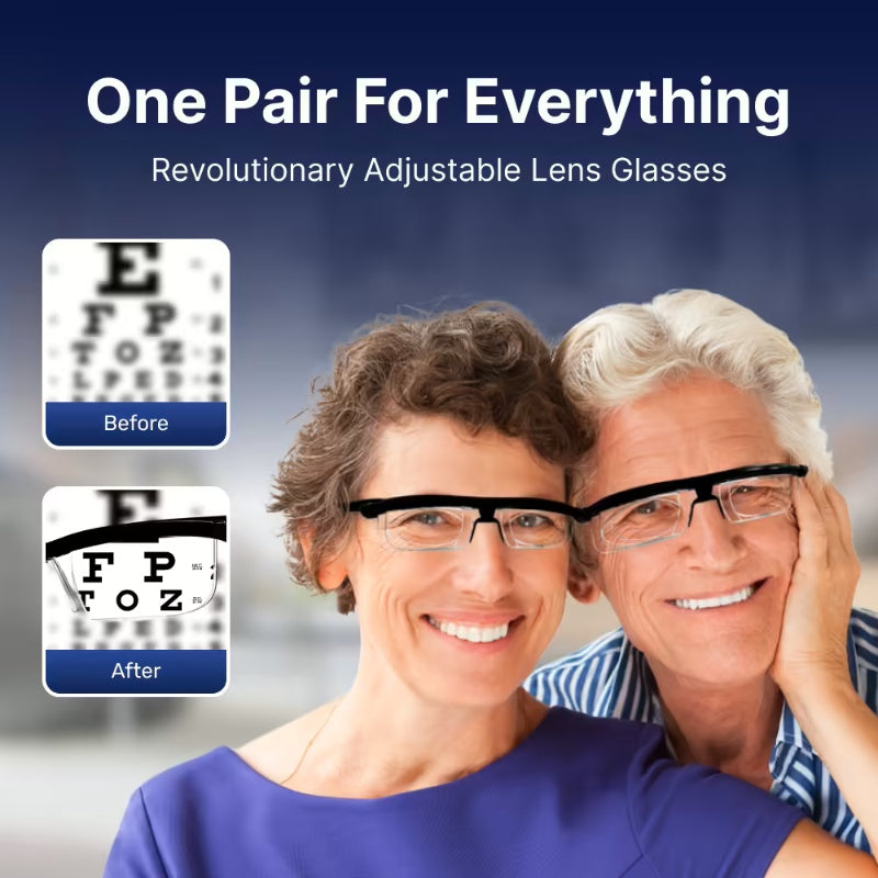 Dial Adjustable Focus Glasses – -6.0 to +3.0 Diopter Range