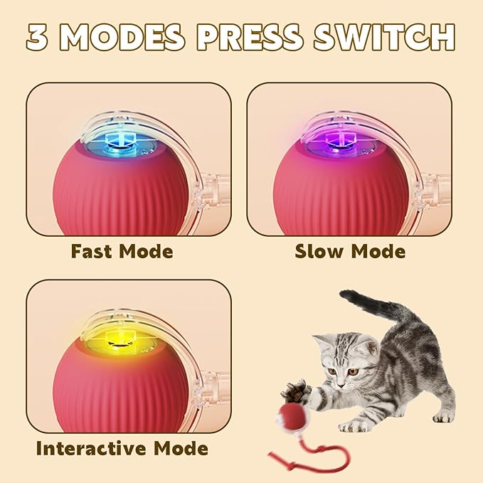 Interactive Pet Rolling Ball | Boosts Your Pet's Activity & Mental Stimulation 🐾