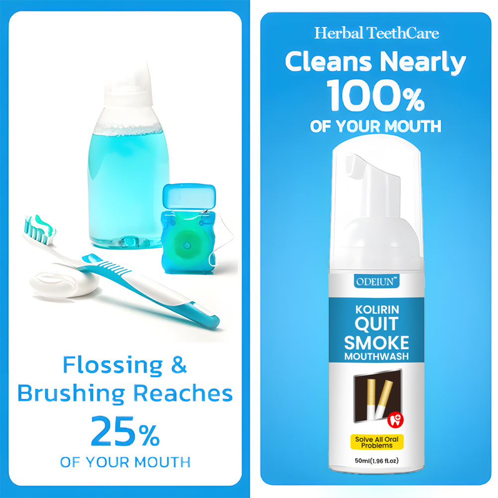 🎉 2025 Limited 70% OFF ️🔥 Odeiun™ Kolirin QuitSmoke Mouthwash - Solve All Oral Problems