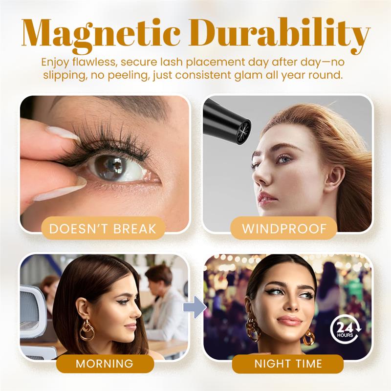 Negusy™ REUSABLE MAGNETIC EYELASH SET ✨ — No Glue, No Fuss, Just Flawless Lashes in 3 Seconds! 💨