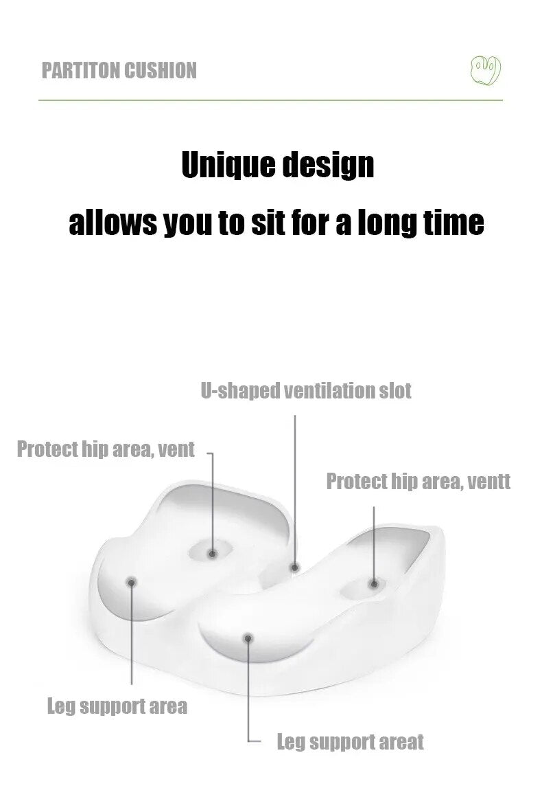 Zakdavi™ Orthopedic Ventilated Memory Foam Seat Cushion – Relieve Pressure & Sit in Comfort All Day