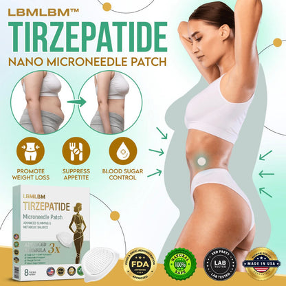 LBMLBM™ NIDDK-Tirzepatide Slimming NANO MICRONEEDLE PATCH （Zero Pain, 24/7 Release | Lose 20lbs FAST | 90% Sugar Drop | ）