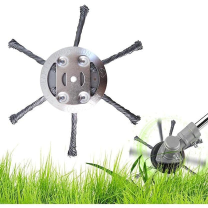 🌿 6-inch Steel Wire Brush Cutter Trimmer Head - 49% OFF! 💥 Durable & Efficient Weed Removal Tool for Lawn Care