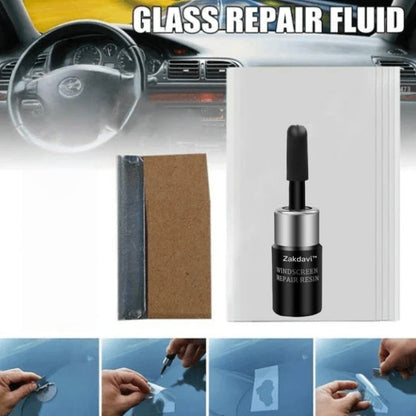 🚗💎 Zakdavi™ Automotive Glass Nano Repair Kit – Total Solution for Crack & Scratch Restoration ✨🔧
