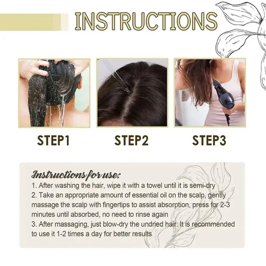 🌟 Last Day Sale – 80% OFF! 🌟Seurico™ Rosemary Hair Growth Oil 100% Natural Hair Growths